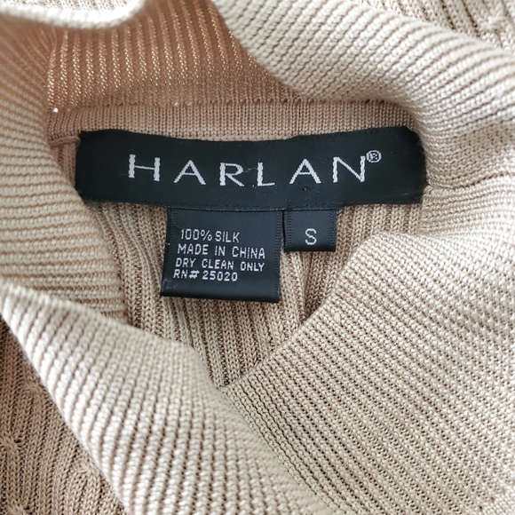 Harlan Beige Nude Silk Top - Picture 3 of 3